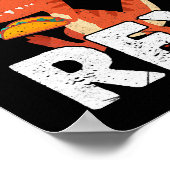 TexMexRex TRex Taco Dinosaur Cinco de Mayo Mexicaa Poster (Hoek)