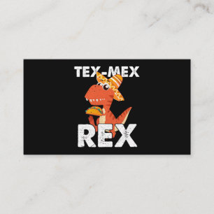 TexMexRex TRex Taco Dinosaur Cinco de Mayo Mexicaa Visitekaartje
