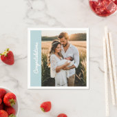 text and photo custom personalized party blue servet (Insitu)