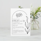 Text Arch Celebration of Life Invitation Kaart (Staand voorkant)