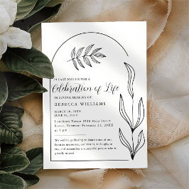 Text Arch Celebration of Life Invitation Kaart