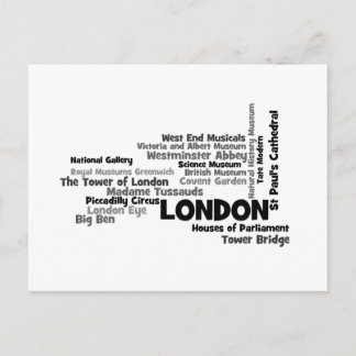 Text Art "London" Briefkaart