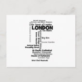 Text Art "London" Briefkaart (Voorkant)