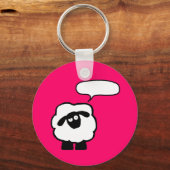 Text Bubble Sheep Sleutelhanger (Voorkant)