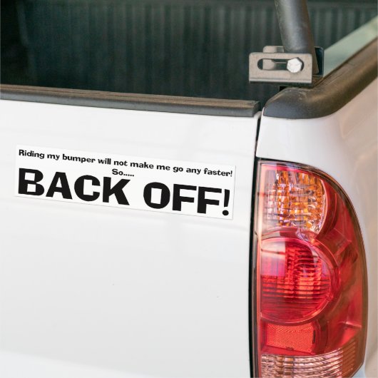 Text Design ・ Back Off! ・ Bumper Sticker (Op Truck)
