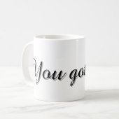 Text Design Mug Koffiemok (Voorkant links)