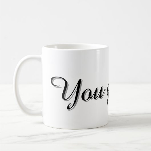 Text Design Mug Koffiemok (Links)