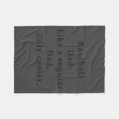 Text Funny Dad Baseball  Fleece Deken (Voorkant (Horizontaal))