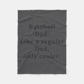 Text Funny Dad Baseball  Fleece Deken (Voorkant)