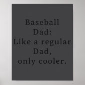 Text Funny Dad Baseball Poster (Voorkant)