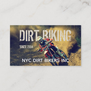 Text Integrated Dirt Bike Photo Visitekaartje