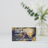 Text Integrated Dirt Bike Photo Visitekaartje (Staand voorkant)