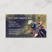 Text Integrated Dirt Bike Photo Visitekaartje (Achterkant)