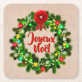 Text Joyeux Noël bewerken Kartonnen Onderzetters (Voorkant)