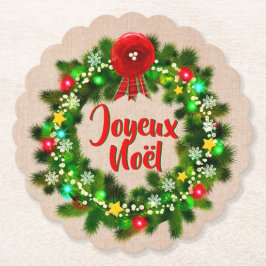 Text Joyeux Noël bewerken Kartonnen Onderzetters