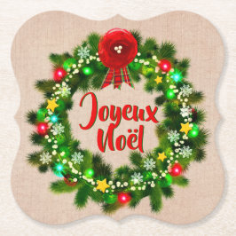Text Joyeux Noël bewerken Kartonnen Onderzetters