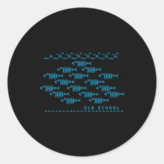 Text Keyboard Computer Science Nerd Old School Ronde Sticker