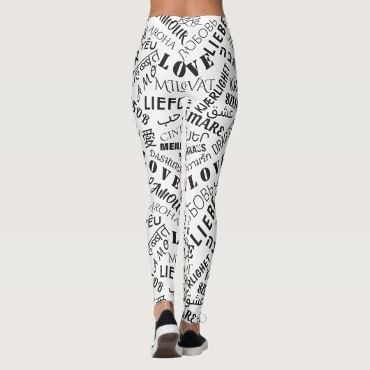 Text Leggings Love Multi Language - Your Colours (Achterkant)