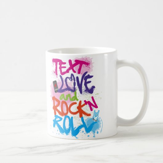 Text, Love & Rock'n Roll Koffiemok (Rechts)