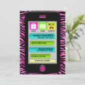 Text Message Sweet 16 Party Invitations Kaart (Staand voorkant)