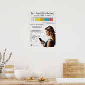 Text Neck Pain Syndrome Chart Poster (Keuken)