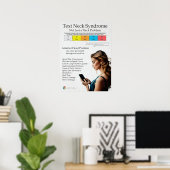 Text Neck Pain Syndrome Chart Poster (Thuiskantoor)