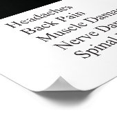 Text Neck Syndrome Chiropractic in Metric kg's Poster (Hoek)