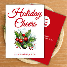 Text-Only Holiday Card | Add Business Name Feestdagenkaart