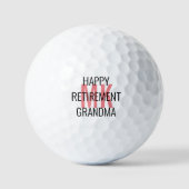 Text Overlay Happy Retirement Grandma Monogram Golfballen (Voorkant)