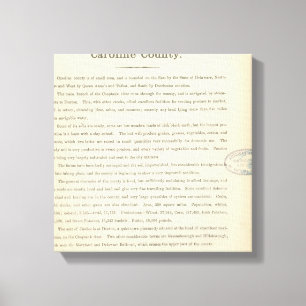 Text Page Caroline County Canvas Afdruk