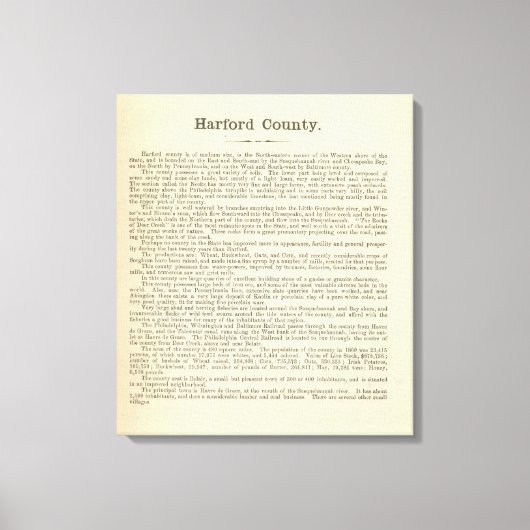 Text Page Harford County Canvas Afdruk (Voorkant)