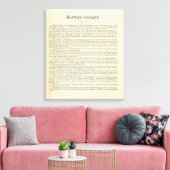 Text Page Harford County Canvas Afdruk (Insitu (Woonkamer))