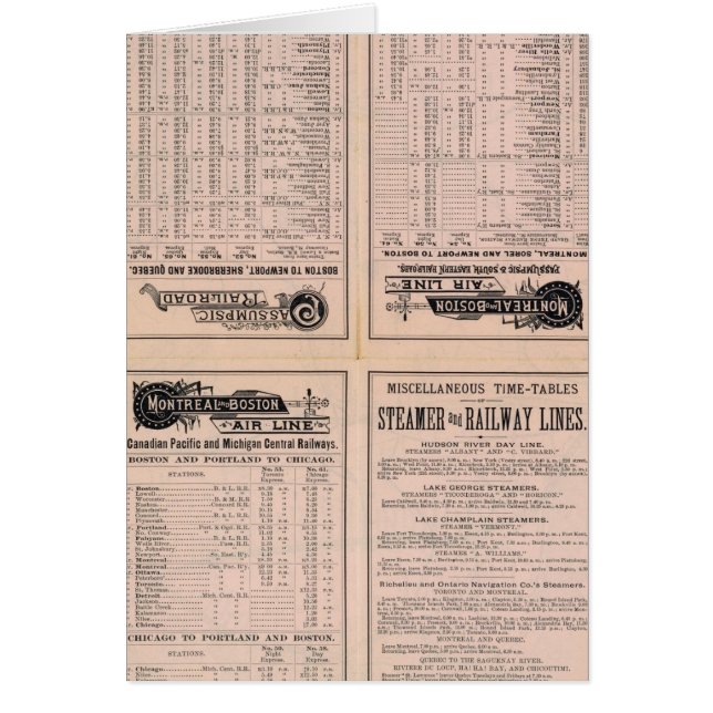 Text Page Montreal en Boston Air Line (Voorkant)