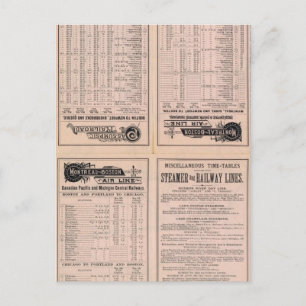 Text Page Montreal en Boston Air Line Briefkaart