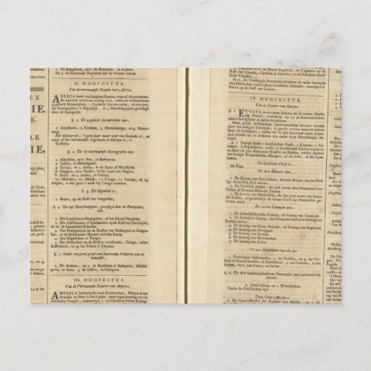 Text Page New World Atlas Briefkaart (Voorkant)