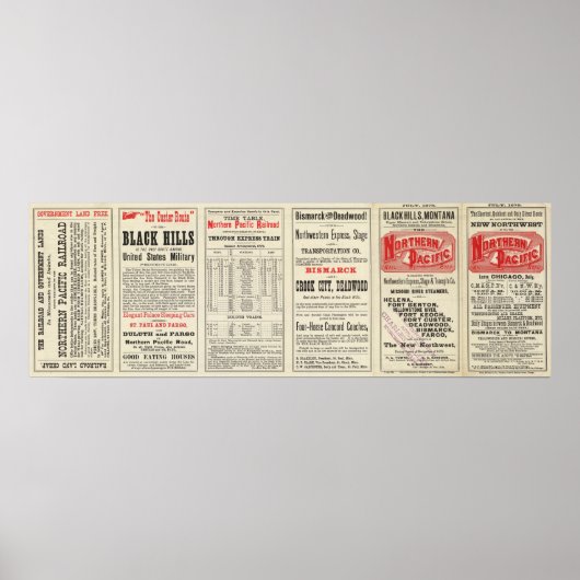 Text Page of Black Hills, Montana, Upper Missouri Poster (Voorkant)