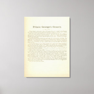 Text Page Prince George's County Canvas Afdruk