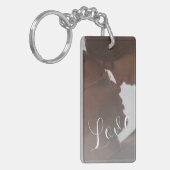 Text Photo and personalised photo collage keychain (Voorkant Links)