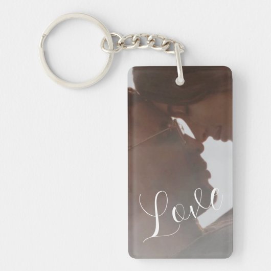 Text Photo and personalised photo collage keychain (Voorkant)
