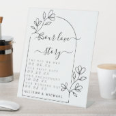 Text Script Our Love Story Chronologie Pedestal Si Reclamebord Met Voetstuk (Insitu)