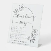 Text Script Our Love Story Chronologie Pedestal Si Reclamebord Met Voetstuk (Voorkant)