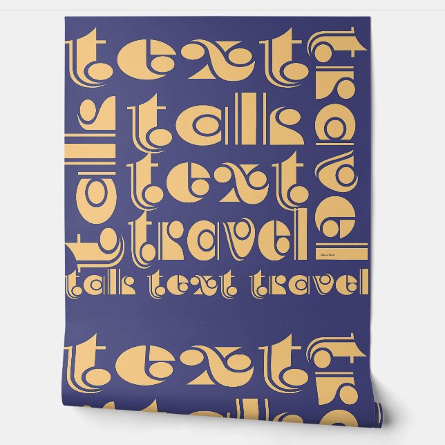 Text Talk Travel Logo Behang (Afrollen)