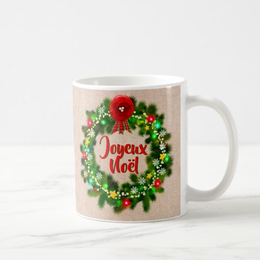 Text Tasse de joyeux Noël bewerken Koffiemok (Rechts)