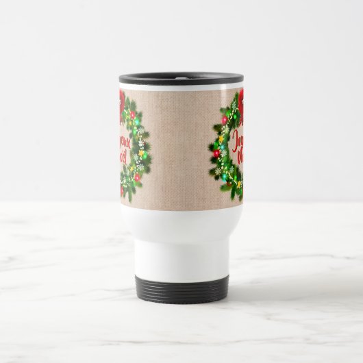 Text Tasse de voyage joyeux Noël bewerken Reisbeker (Center)