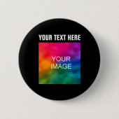 Text Upload Photo Boys Kids Modern Template  Ronde Button 5,7 Cm (Voorkant)