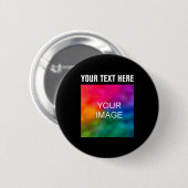 Text Upload Photo Boys Kids Modern Template  Ronde Button 5,7 Cm (Voorkant /achterkant)