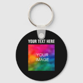 Text Upload Photo Boys Kids Modern Template  Sleutelhanger (Voorkant)