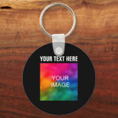 Text Upload Photo Boys Kids Modern Template Sleutelhanger (Voorkant)
