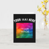 Text Upload Photo Template Boys Kids Modern _1  Kaart (Gele Bloem)