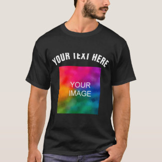 Text Upload Photo Template Boys Kids Modern _1  T-shirt